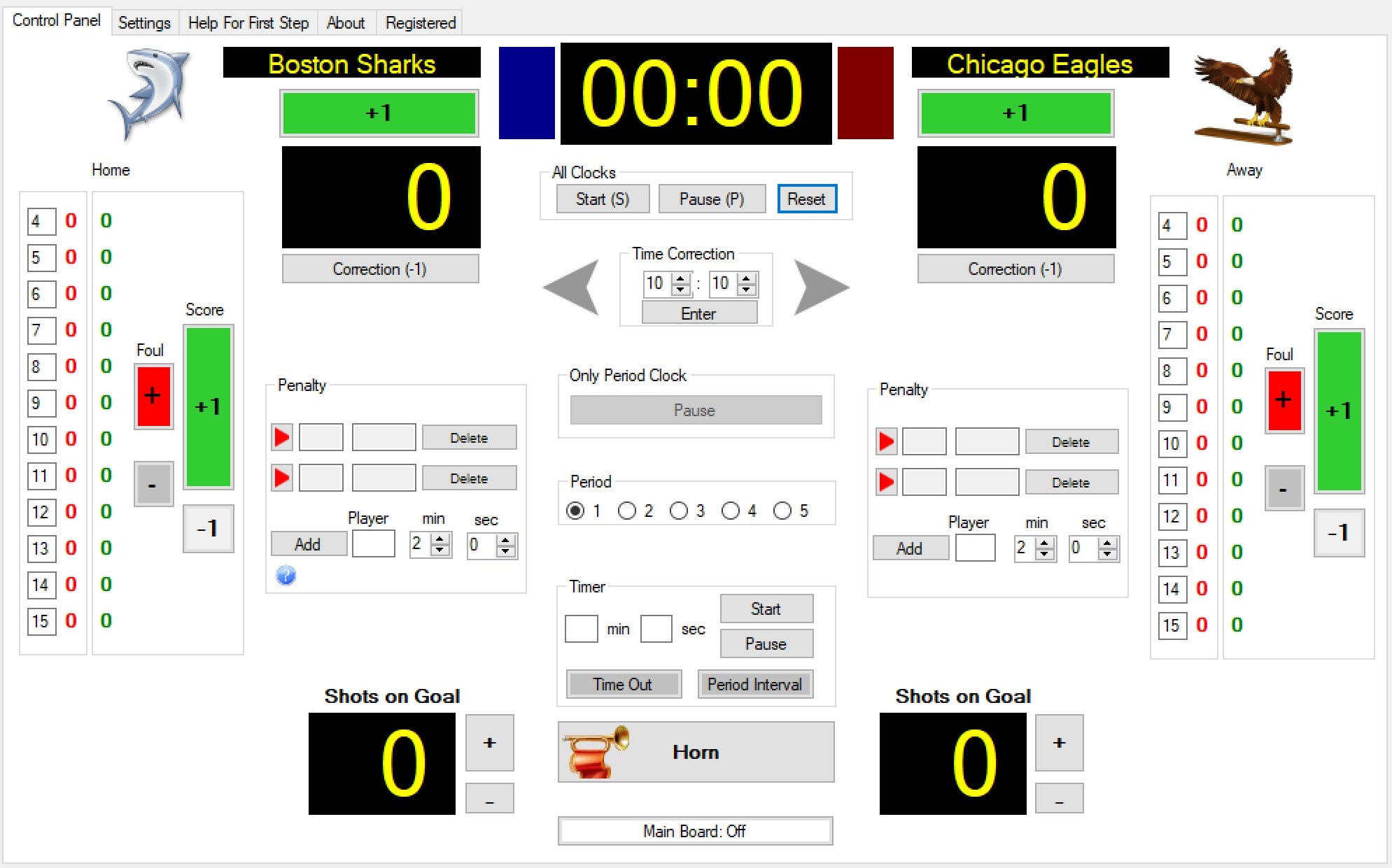 Eguasoft Hockey Scoreboard